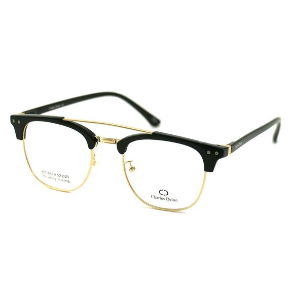 Charles Delon Square Style Golden/Black Frame - Picture 1 of 3
